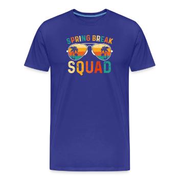 Spring Break Squad Girls Trip Beach Cruise 2026 - Men's Premium Organic T-Shirt - royal blue - Front - Damien (186cm)