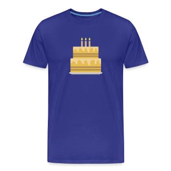 Gâteau d'anniversaire - T-shirt bio Premium Homme - bleu roi - Devant - Damien (186cm)