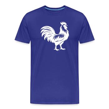 Hahn Silhouette - Männer Premium Bio T-Shirt - Königsblau - Vorne - Damien (186cm)