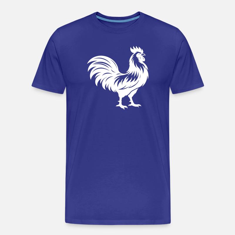 Hahn Silhouette - Männer Premium Bio T-Shirt - Königsblau