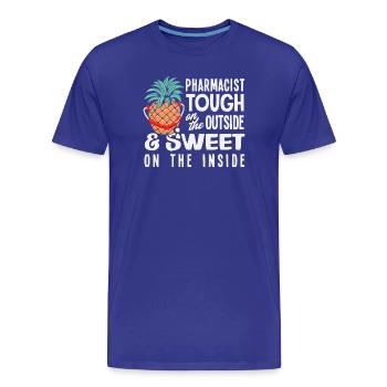 Pineapple pharmacist sweetie, hard pharmacy - Men's Premium Organic T-Shirt - royal blue - Front - Damien (186cm)