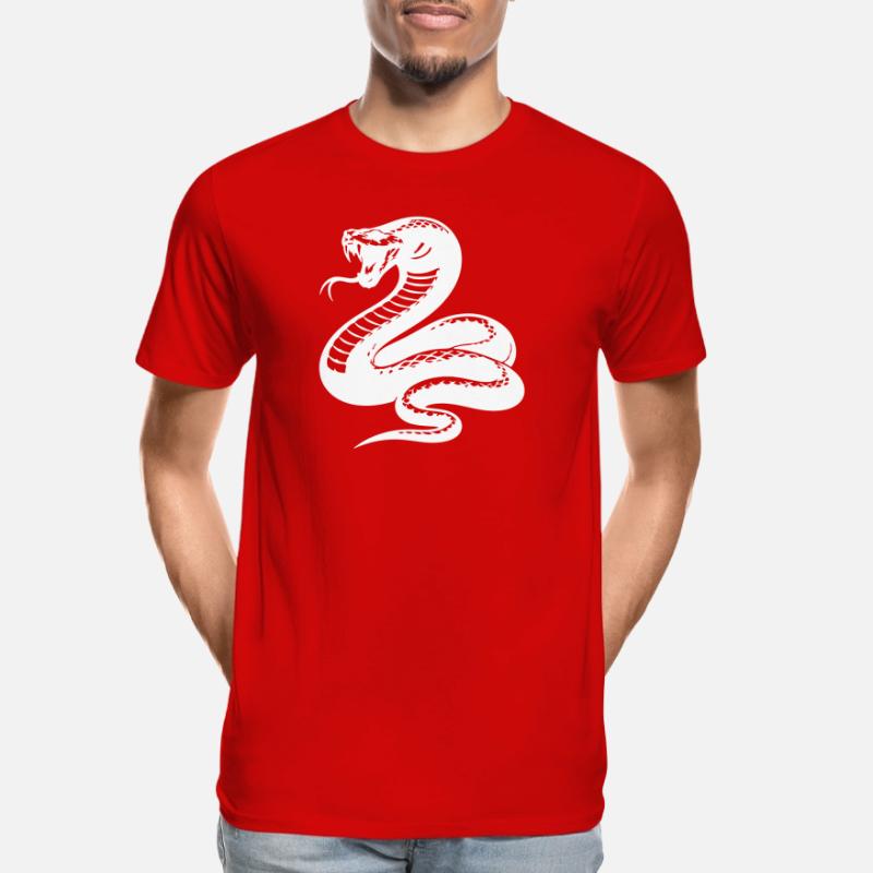 Snake Python Silhouette Men's Premium Organic T-Shirt