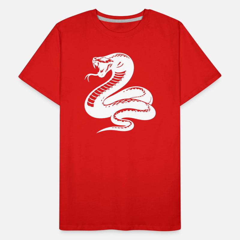 Snake Python Silhouette Men's Premium Organic T-Shirt