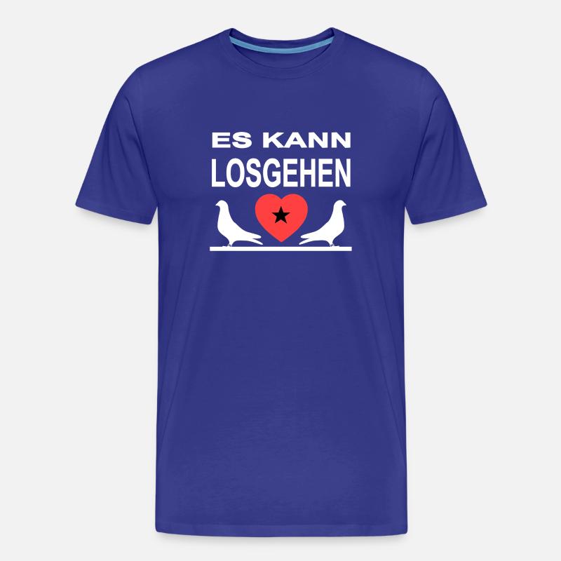 Tauben - Männer Premium Bio T-Shirt - Königsblau