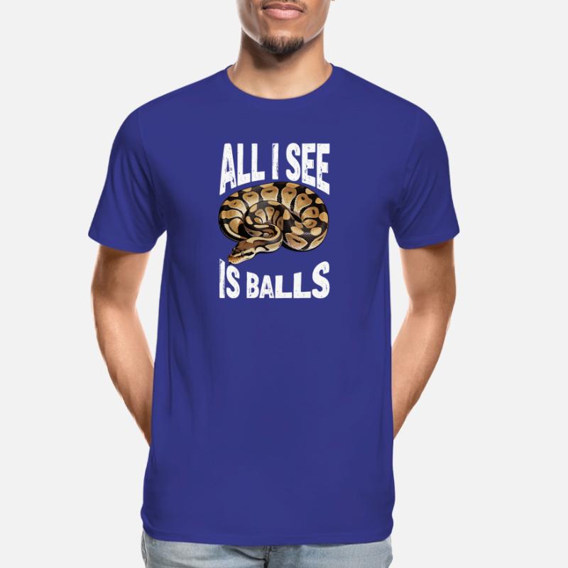 Königspython Schlangen Liebhaber Terrarium Python Männer Premium Bio T-Shirt