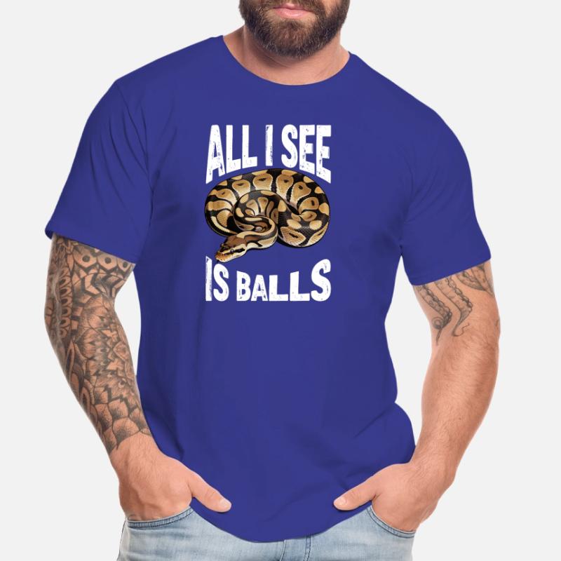 Königspython Schlangen Liebhaber Terrarium Python Männer Premium Bio T-Shirt