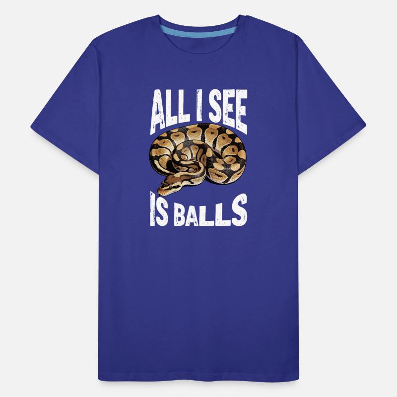 Königspython Schlangen Liebhaber Terrarium Python Männer Premium Bio T-Shirt