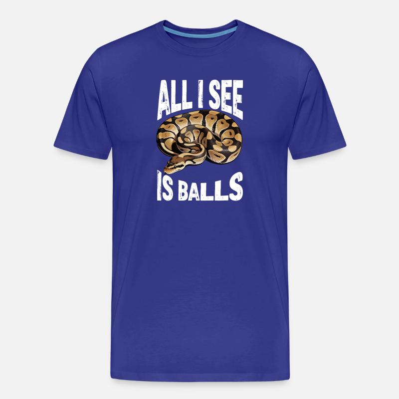 Königspython Schlangen Liebhaber Terrarium Python - Männer Premium Bio T-Shirt - Königsblau
