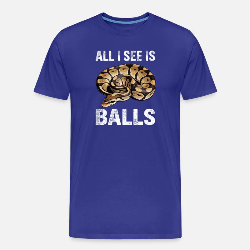 Königspython Schlangen Liebhaber Terrarium Python - Männer Premium Bio T-Shirt - Königsblau
