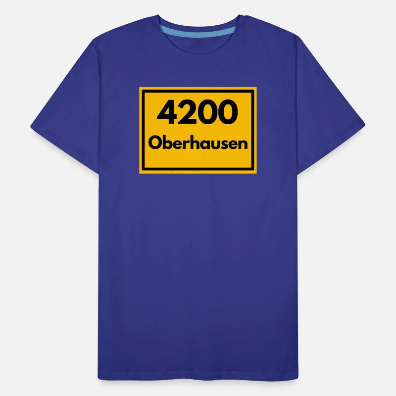 OLD POSTCODE POSTCODE RETRO 4200 OBERHAUSEN RUHR Men's Premium Organic T-Shirt