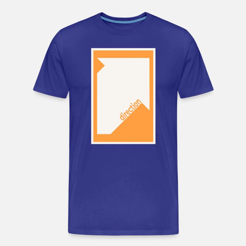 Direction Poster Orange – Modern Graphic - Männer Premium Bio T-Shirt - Königsblau