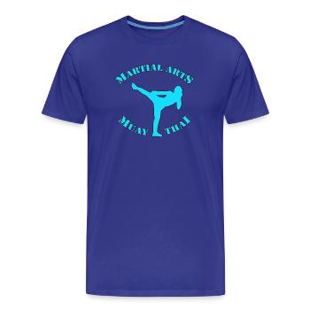 Muay thaï - T-shirt bio Premium Homme - bleu roi - Devant - Damien (186cm)