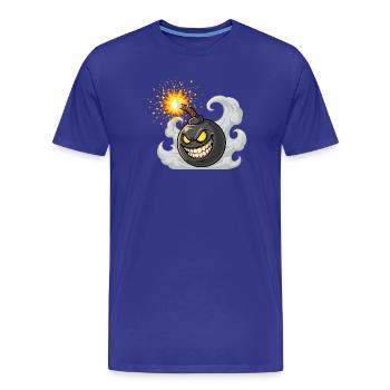 Angry Cartoon Bombshell - Men's Premium Organic T-Shirt - royal blue - Front - Damien (186cm)
