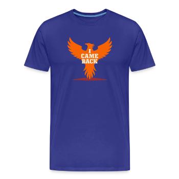 Heilungsreise Zur Transformation Innerer Stärke - Männer Premium Bio T-Shirt - Königsblau - Vorne - Damien (186cm)