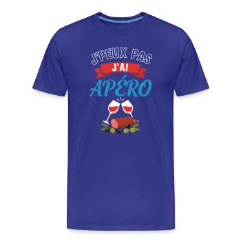 Ich habe Aperitif, Toast und Tapas - Männer Premium Bio T-Shirt - Königsblau - Vorne - Damien (186cm)