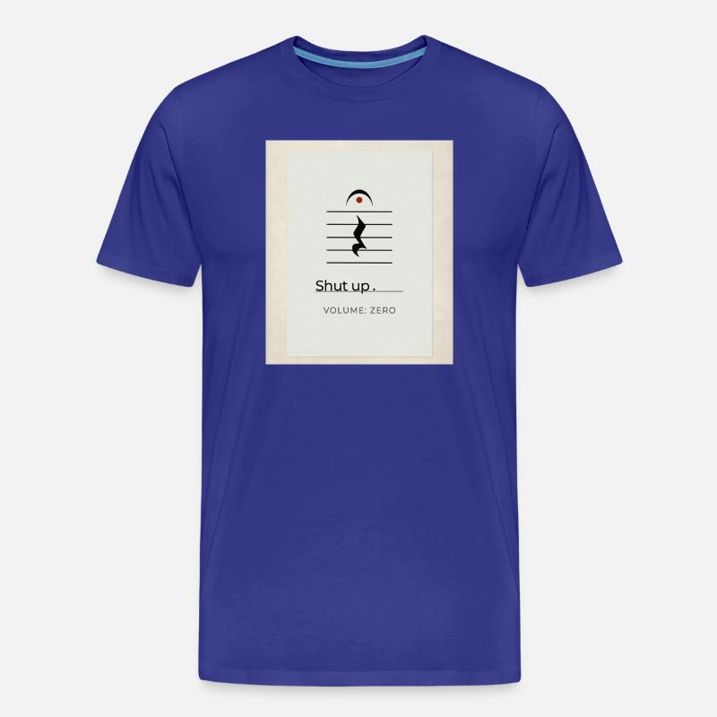 Shut up – Volume Zero Minimal Design - Männer Premium Bio T-Shirt - Königsblau