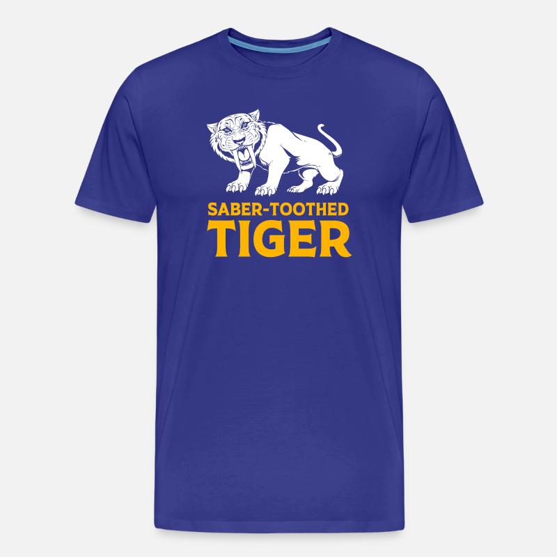Säbelzahntiger Urzeit - Männer Premium Bio T-Shirt - Königsblau