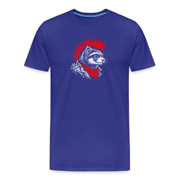Punk Ferret – rebellischer Stil mit einer Kralle - Männer Premium Bio T-Shirt - Königsblau - Vorne - Damien (186cm)