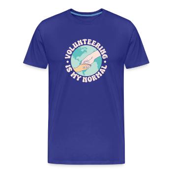Volunteer Appreciation Is My Normal Volunteer - Men's Premium Organic T-Shirt - royal blue - Front - Damien (186cm)