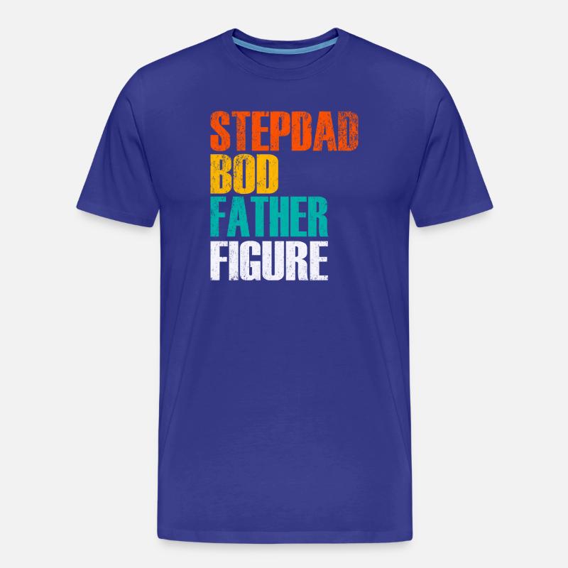 Stepdad Bod Father Figure Gradient - Männer Premium Bio T-Shirt - Königsblau