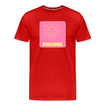 Sonnenschein - Männer Premium Bio T-Shirt - Rot - Vorne - Damien (186cm)