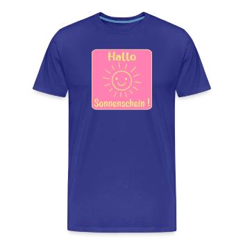 Bonjour rayon de soleil - T-shirt bio Premium Homme - bleu roi - Devant - Damien (186cm)