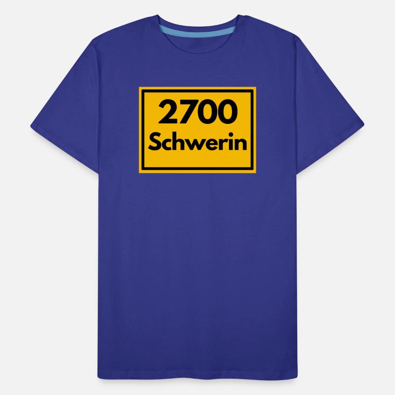 ANCIEN CODE POSTAL RÉTRO 2700 SCHWERIN SCHLOSS T-shirt bio Premium Homme