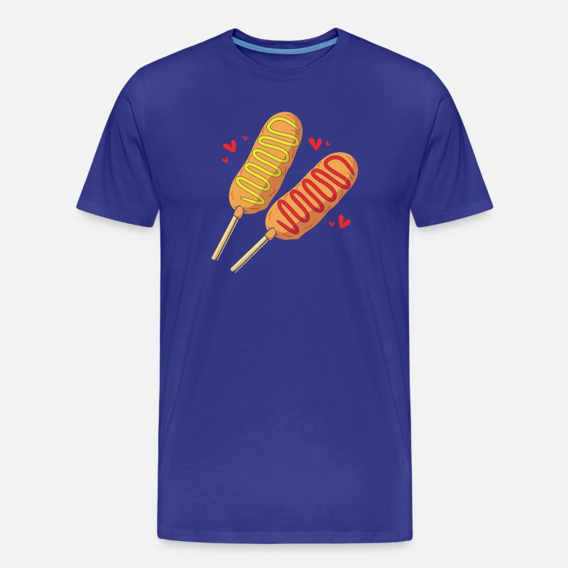 Corn Dog - Männer Premium Bio T-Shirt - Königsblau