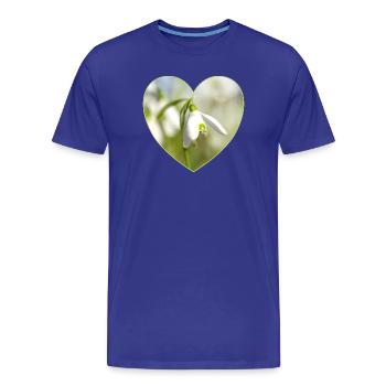 Conception du Cœur du Perce-Neige - T-shirt bio Premium Homme - bleu roi - Devant - Damien (186cm)