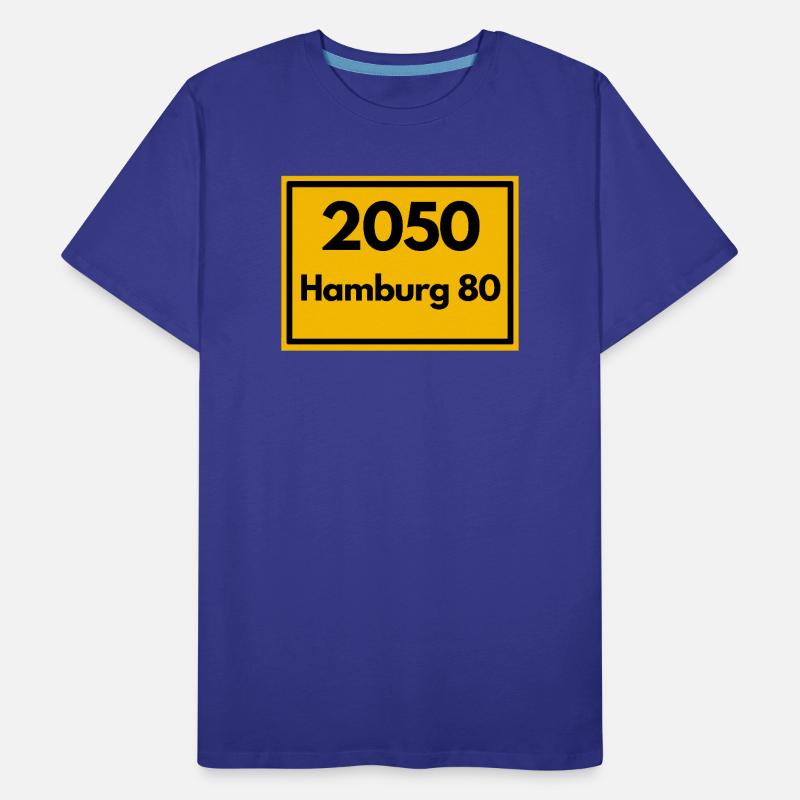 OLD POSTCODE POSTCODE RETRO 2050 HAMBURG 80 - ELBE Men's Premium Organic T-Shirt