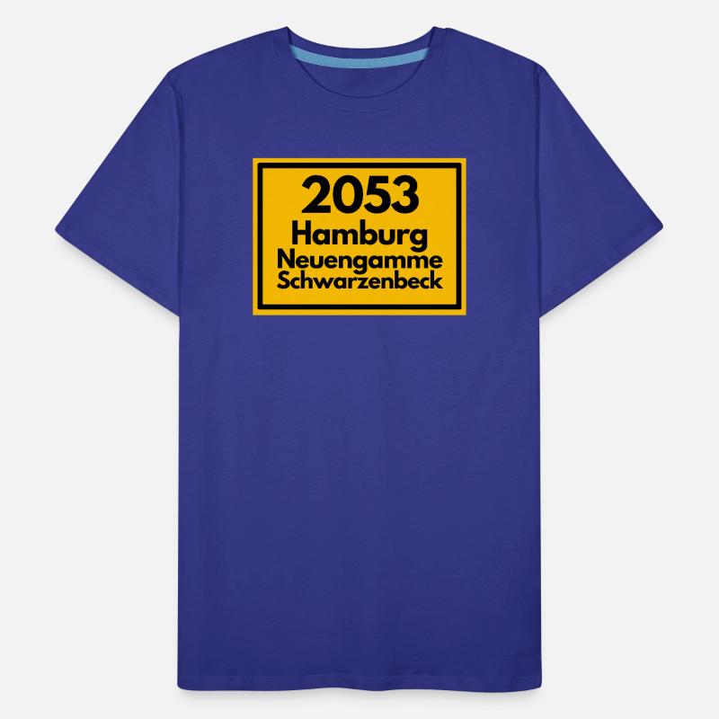 OLD POSTCODE POSTCODE 2053 HAMBURG NEUENGAMME ELBE Men's Premium Organic T-Shirt