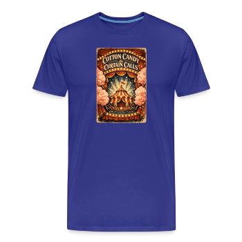 Barbe à papa et applaudissements | Ambiances de cirque - T-shirt bio Premium Homme - bleu roi - Devant - Damien (186cm)