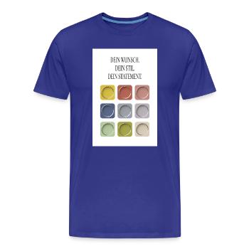 Your desire Your style Your statement - Men's Premium Organic T-Shirt - royal blue - Front - Damien (186cm)