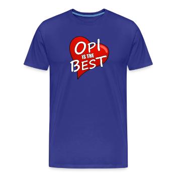 OPI IS THE BEST - Männer Premium Bio T-Shirt - Königsblau - Vorne - Damien (186cm)