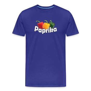 PAPRIKA - Männer Premium Bio T-Shirt - Königsblau - Vorne - Damien (186cm)