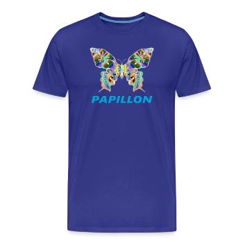 PAPILLON - Männer Premium Bio T-Shirt - Königsblau - Vorne - Damien (186cm)