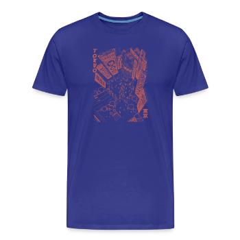 Japanische Shibuya Kreuzung Tokio City - Männer Premium Bio T-Shirt - Königsblau - Vorne - Damien (186cm)