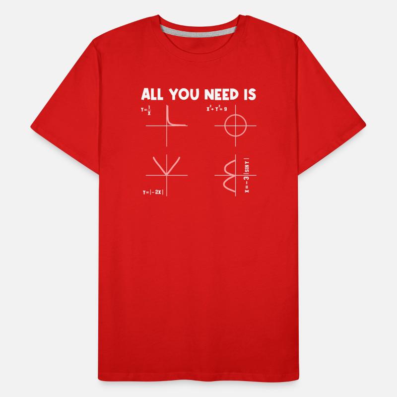 All You Need Is Math Mathematiker Mathelehrer Männer Premium Bio T-Shirt