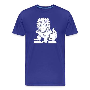 Chinesischer Löwe - Männer Premium Bio T-Shirt - Königsblau - Vorne - Damien (186cm)