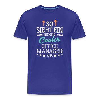 Cool Office Manager Team Leadership Office - Men's Premium Organic T-Shirt - royal blue - Front - Damien (186cm)