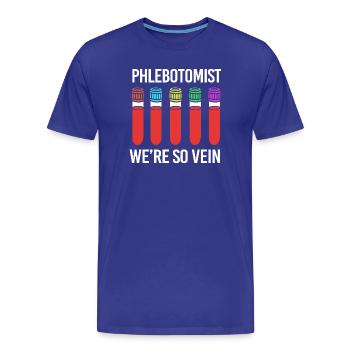 Phlebotomist Pflege Pfleger Pflegerin Blutentnahme - Männer Premium Bio T-Shirt - Königsblau - Vorne - Damien (186cm)