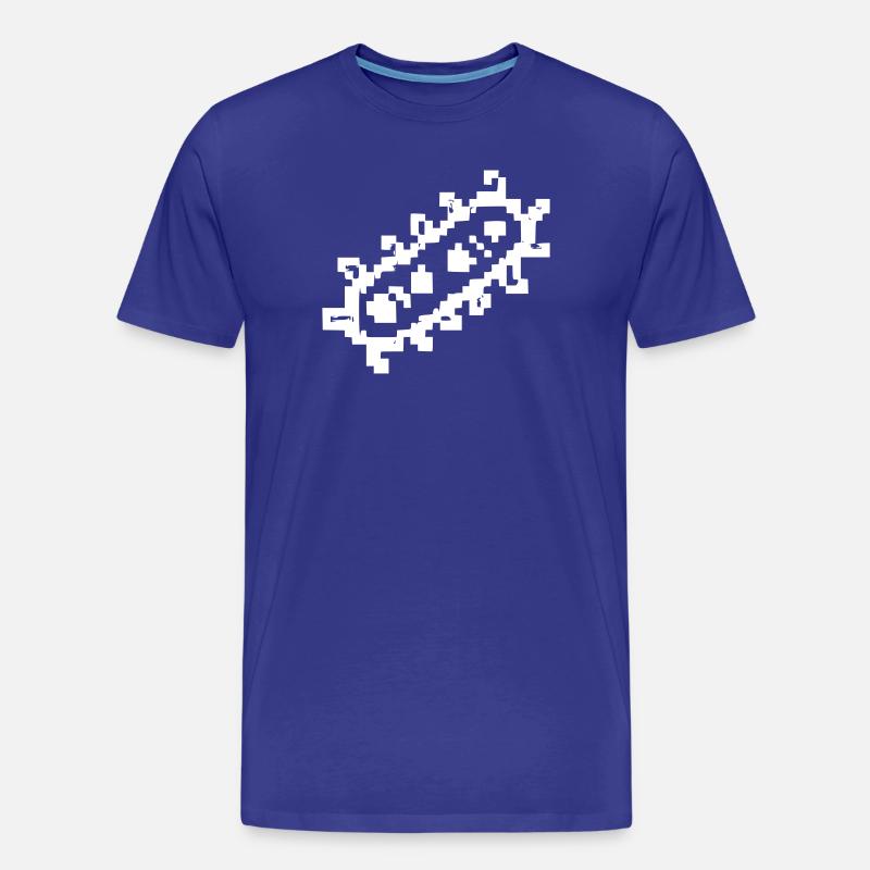 Bakterie Stäbchen Pixel Keim - Männer Premium Bio T-Shirt - Königsblau