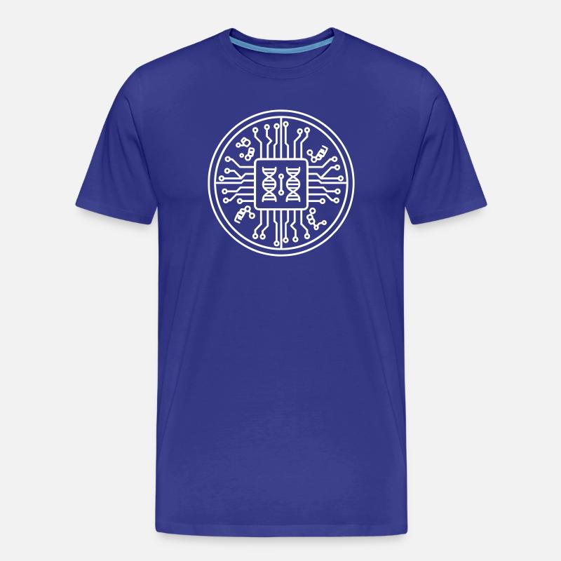 Bioinformatics Chip DNA Tech - Men's Premium Organic T-Shirt - royal blue
