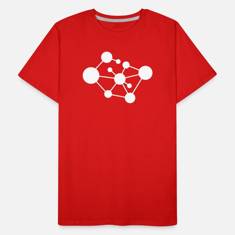 Molecule Network Connection Men's Premium Organic T-Shirt
