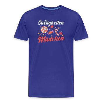 Fille mignonne gourmande par les sucreries - T-shirt bio Premium Homme - bleu roi - Devant - Damien (186cm)