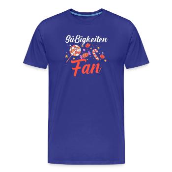 Fille mignonne gourmande par les sucreries - T-shirt bio Premium Homme - bleu roi - Devant - Damien (186cm)