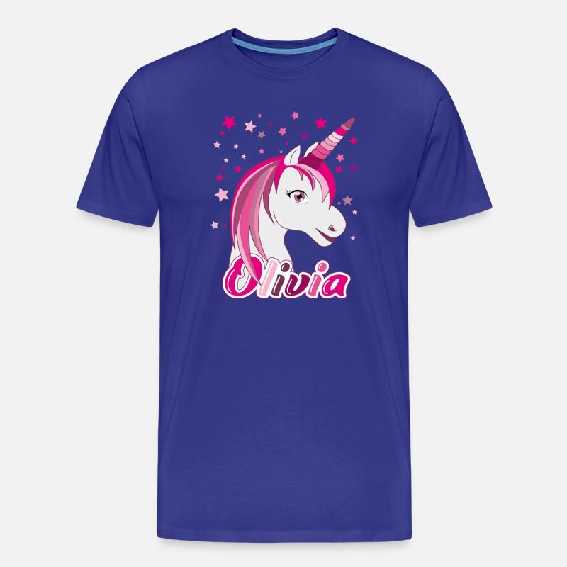 Olivia Einhorn, Mädchenname - Männer Premium Bio T-Shirt - Königsblau
