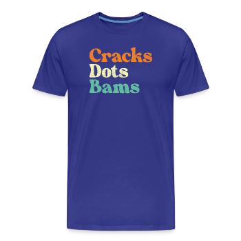 Fissures Points Bams Carreaux de Mahjong Amant - T-shirt bio Premium Homme - bleu roi - Devant - Damien (186cm)