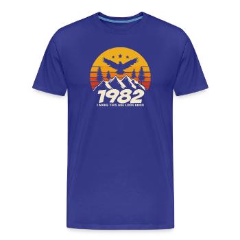 Geburtstag 1982 Geboren 1982 Geburtstag 1982 - Männer Premium Bio T-Shirt - Königsblau - Vorne - Damien (186cm)