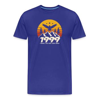 Geburtstag 1999 1999 Geboren 1999 Geburtstag - Männer Premium Bio T-Shirt - Königsblau - Vorne - Damien (186cm)